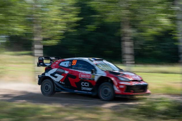 IPA87139502 - Oliver Solberg (SWE) and Elliott Edmondson (GBR) in a Toyota GR Yaris Rally1 from Toyota Gazoo Racing WRT in action during the FIA WRC, Motorsport Rallye, WM SECTO RALLY FINLAND in Jyväskylä, Finland, July 30–August 2, 2026.  Copyright: xFedericoxManoni IPAxSportx xx 87139502