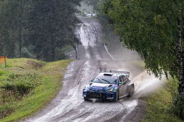 IPA87139520 - Roope Korhonen (FIN) and Anssi Viinikka (FIN) in a Toyota GR Yaris Rally2 from Rautio Motorsport in action during the FIA WRC, Motorsport Rallye, WM SECTO RALLY FINLAND in Jyväskylä, Finland, July 30–August 2, 2026. Copyright: xFedericoxManoni IPAxSportx xx 87139520