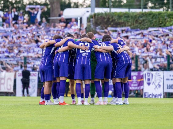 Soccer, Men s, 2026–2027 Season, Northeast Regional League, Matchday 2, SV Tasmania Berlin vs. FC Erzgebirge Aue, Aue, fans in the background, July 31, 2026, Copyright: xSebastianxRäppold MatthiasxKochx