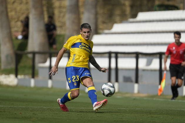 Cristian Gutierrez of Las Palmas during the friendly match between Las Palmas UD and Neom SC played at the Marbella Football Center on July 31, 2026, in Spain Copyright: xCristobalxOrtegax xAgenciaxLOFx