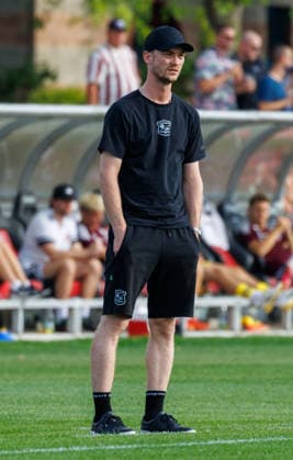 July 31, 2026 Soccer Season 2026–2027 Bavarian Regional League 02 Matchday 1 FC Nürnberg FCN II Club SpVgg Unterhaching Women s Team xdaxmax Janek Frensch, SpVgg Unterhaching coach, pensive and disappointed Disappointuschung
