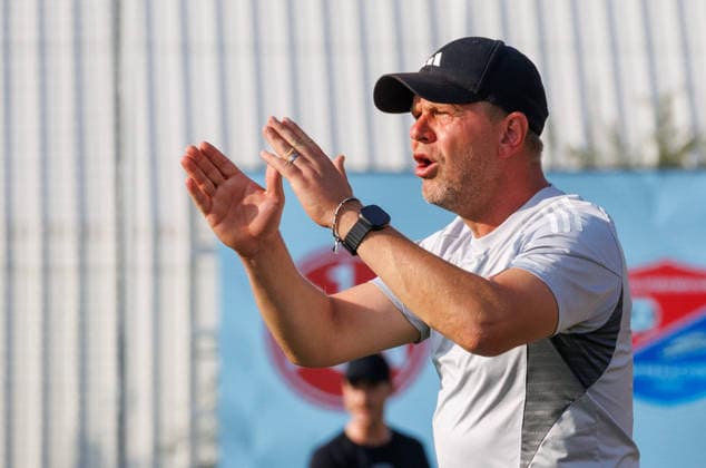 July 31, 2026 Soccer Season 2026–2027 Bavarian Regional League Matchday 02 1. FC Nürnberg FCN II vs. SpVgg Unterhaching Women s Team xdaxmax Andreas Andy Wolf, Coach of 1. FC Nürnberg FCN II, gives instructions, gesturing and directinggives instructions