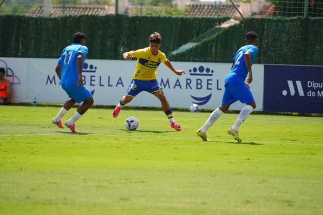 Rafa Cruz of Las Palmas during the friendly match between Las Palmas UD and Neom SC played at the Marbella Football Center on July 31, 2026, in Spain Copyright: xCristobalxOrtegax xAgenciaxLOFx