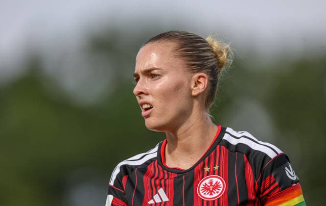 GER, Bad Nauheim, Eintracht Frankfurt vs. Racing Strasbourg, Preseason, Soccer, DFB, 2026–2027 Season, Bad Nauheim Sports Field, Friendly Match Photo: Laura Freigang, Eintracht Frankfurt Women’s Team 10. DFB and DFL regulations prohibit any use of photographs as image sequences and or quasi-video. July 31, 2026 Copyright: HMBxMedia HendrikxHamelau