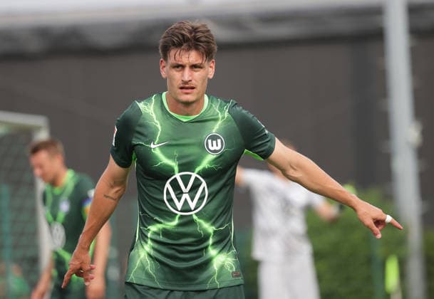 Joakim Maehle, VfL Wolfsburg Soccer, Men s Team, 2026–2027 Season, 2nd Division, VfL Wolfsburg vs. SC Telstar, Friendly Match, Preseason, 3–1 DFL REGULATIONS PROHIBIT ANY USE OF PHOTOGRAPHS AS IMAGE SEQUENCES AND OR QUASI-VIDEO