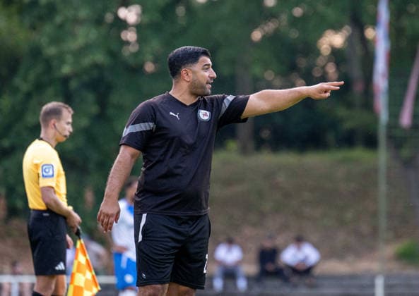 Soccer, Men s, 2026–2027 Season, Regionalliga Nordost, Matchday 2, SV Tasmania Berlin vs. FC Erzgebirge Aue, Coach Pardis Fardjad Azad (Tasmania), July 31, 2026, Copyright: xSebastianxRäppold MatthiasxKochx