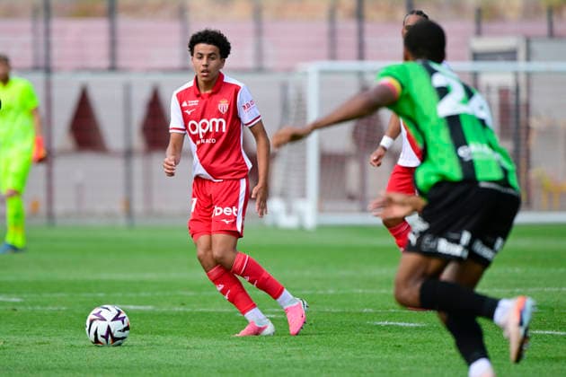 FOOTBALL : AS Monaco VS Cercle Bruges - 31 07 2026 Aymen Assab (ASM) - Pre-season friendly between AS Monaco and Cercle Bruges, on July 31, 2026 at the AS Monaco Performance Center. La TurbieFrance  Copyright: xWilliamxCannarellax