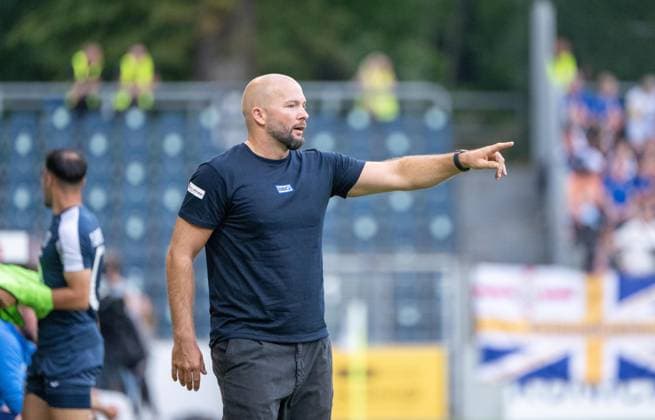 Soccer, Men s, 2026–2027 Season, Regionalliga Nordost, Matchday 2, SV Babelsberg 03 vs. FC Carl Zeiss Jena, Coach Michael Braune (SV Babelsberg 03), July 31, 2026, Copyright: xMatthiasxKochx