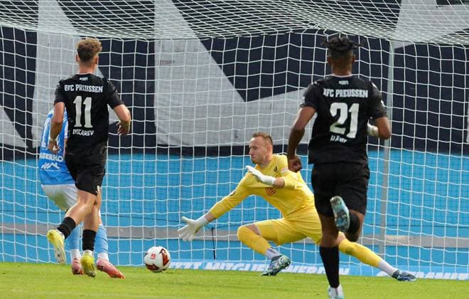 CFC vs. BFC Preussen, July 31, 2026, Chemnitz, eins Stadium on Gellertstrasse, Sports, Soccer, Northeast Regional League 2026–2027, Matchday 2, CFC, CFC vs. BFC Preussen Goal for CFC by Domenico Alberico, Chemnitz, Saxony, Germany
