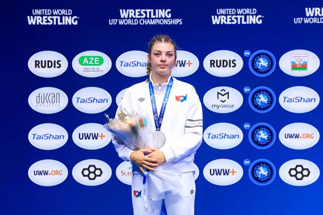 U17 Wrestling World Championships, 61kg Weight Class: Silver Medalist Landri Paige Von Gonten, USA Copyright: xUnitedxWorldxWrestlingx xAmirrezx UWW-U17-WC-BAKU-2026