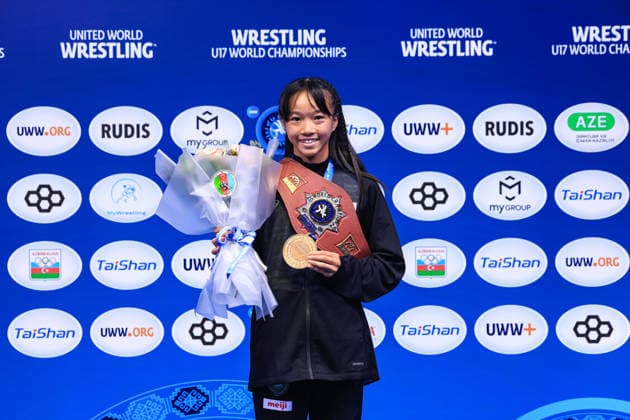 U17 Wrestling World Championships, 40kg Weight Class, Women s Division, Gold Medal: Natsumi Sasaki (JPN) Copyright: xUnitedxWorldxWrestlingx xAmirrezx UWW-U17-WC-BAKU-2026