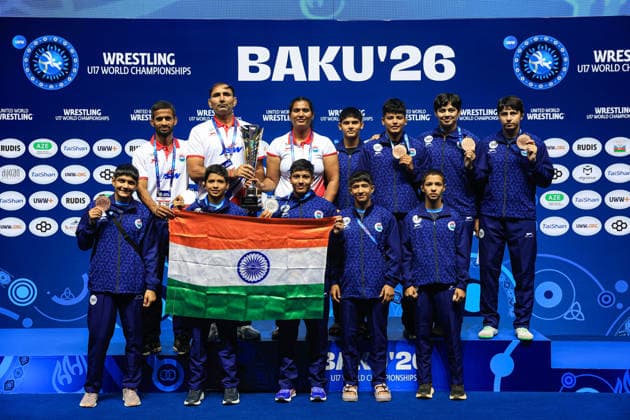 U17 Wrestling World Championships: Team WW Silver, India Copyright: xUnitedxWorldxWrestlingx xAmirrezx UWW-U17-WC-BAKU-2026