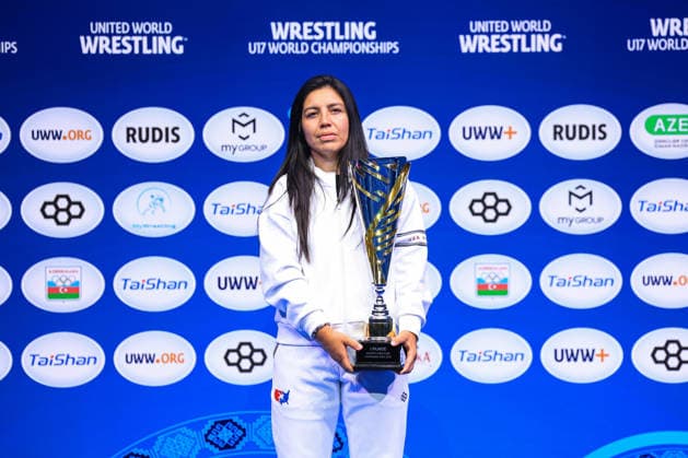 U17 Wrestling World Championships Podium Team WW Gold United States of America Copyright: xUnitedxWorldxWrestlingx xAmirrezx UWW-U17-WC-BAKU-2026