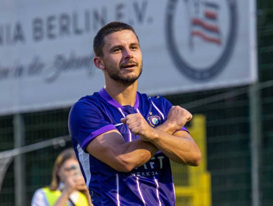 Soccer, Men s, 2026–2027 Season, Northeast Regional League, Matchday 2, SV Tasmania Berlin vs. FC Erzgebirge Aue, Patrick Kapp (Aue), Celebrations after the final whistle, July 31, 2026, Copyright: xSebastianxRäppold MatthiasxKochx