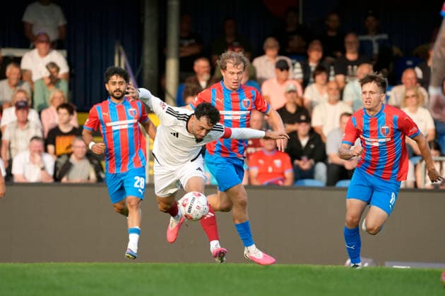 Photo by Fabio Oliveira MAIOLO: Phönix vs. Tom SANNE, Drochtersen (in red and blue), Regional League North, Matchday 1 on Fri, July 31, 2026, SV Drochtersen vs. Phönix Lübeck