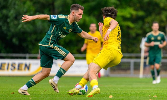 July 31, 2026 Soccer Season 2026–2027 Bavarian Regional League Matchday 02 SC Eltersdorf vs. DJK Vilzing JoTe xjoxtex Moritz Fischer 15, SC Eltersdorf Nik Leipold 10, DJK Vilzing