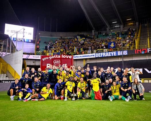 Club Brugge v Royale Union Saint-Gilloise - Volkswagen Supercup 2026 BRUGGE, BELGIUM - JULY 31 : The team of Royale Union Saint-Gilloise celebrates after winning the Volkswagen Supercup 2026 match between Club Brugge and Royale Union Saint-Gilloise on July 31, 2026 in Brugge, Belgium, 31 07 2026  Copyright: xTomasxSiskx