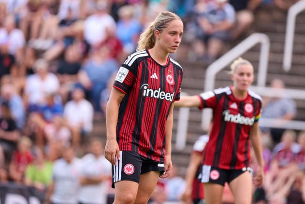 Bad Nauheim, Germany, July 31, 2026: Friendly match between Eintracht Frankfurt Women and Racing Club de Strasbourg. Pictured: Danique Tolhoek (SGE) Copyright: HMBxMedia MadeleinexFantini