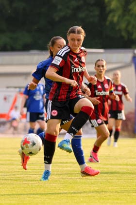 Bad Nauheim, Germany, July 31, 2026 Friendly Match: Eintracht Frankfurt Women vs. Racing Club de Strasbourg Pictured: Tessa Zimmermann, SGE Copyright: HMBxMedia MadeleinexFantini