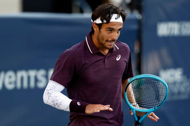 Washington DC Open tennis tounament Lorenzo Musetti of Italy in action against Rafael Jodar of Spain during their quarter-final match at the Washington DC Open tennis tournament, in Washington, DC, USA, 31 July 2026. WASHINGTON DC UNITED STATES  Copyright: xWILLxOLIVERx