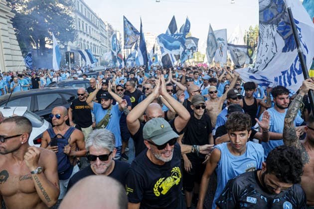 100th anniversary of SSC Napoli SSC Napoli s organized ultras base celebrates the 100th anniversary of the club s founding ABP19293 Copyright: xAntonioxBalascox