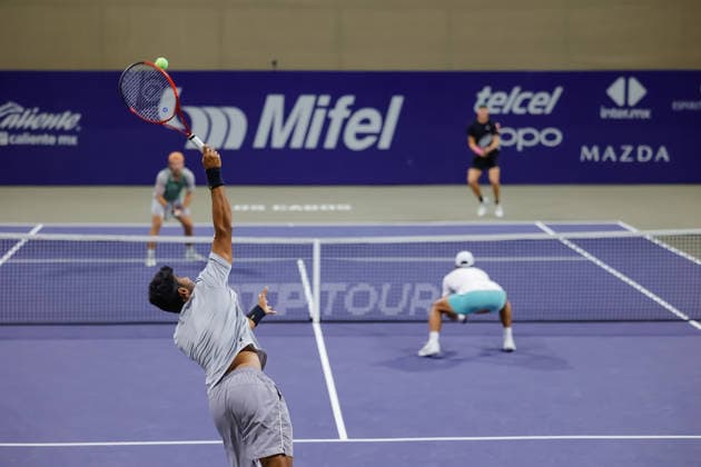 LOS CABOS TENNIS OPEN 2026 LOS CABOS TENNIS OPEN 2026 GONZALO ESCOBAR NIKI KALIYANDA VS. FINN REYNOLDS JAMES WATT 07 31 2026 LOS CABOS, MEXICO Action photo of Gonzalo Escobar and Niki Kaliyanda during the semifinal match at the 2026 Los Cabos Tennis Open at the Cabo Sports Complex in Baja California, Mexico Action photo of Gonzalo Escobar and Niki Kaliyanda, during a semifinal match at the 2026 Los Cabos Tennis Open held at the Cabo Sports Complex in Baja California, Mexico PHOTO BY IMAGENSHOP PHOTO AGENCY LOS CABOS BAJA CALIFORNIA MEXICO Copyright: xIMAGENSHOPxAGENCIAxFOTOGRAFICAx