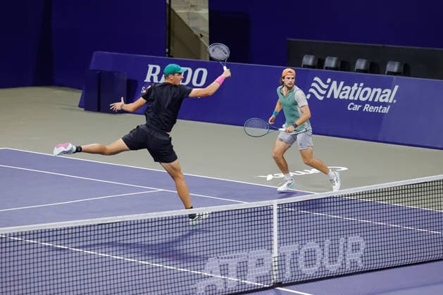 LOS CABOS TENNIS OPEN 2026 LOS CABOS TENNIS OPEN 2026 GONZALO ESCOBAR NIKI KALIYANDA VS. FINN REYNOLDS JAMES WATT 07 31 2026 LOS CABOS, MEXICO Action photo of Finn Reynolds and James Watt during the semifinal match at the 2026 Los Cabos Tennis Open at the Cabo Sports Complex in Baja California, Mexico Action photo of Finn Reynolds and James Watt, during the semifinal match of the 2026 Los Cabos Tennis Open held at the Cabo Sports Complex in Baja California, Mexico PHOTO BY IMAGENSHOP PHOTO AGENCY LOS CABOS BAJA CALIFORNIA MEXICO Copyright: xIMAGENSHOPxAGENCIAxFOTOGRAFICAx