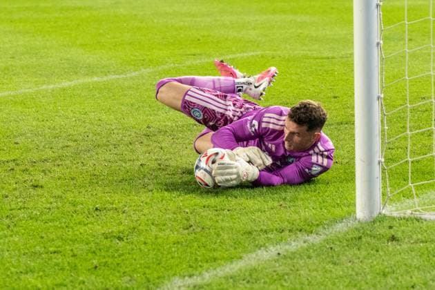 July 31, 2026, Bronx, New York, USA: Goalkeeper Matt Freeze (49) of NYCFC saves during Regular Season game between NYCFC and Toronto FC at Yankee stadium in New York, NY on July 31, 2026. Game ended in draw 1 - 1. Bronx USA - ZUMAr339 20260731_znp_r339_067 Copyright: xLevxRadinx