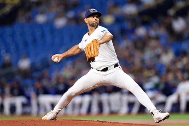 July 31, 2026, St. Petersburg, Florida, USA: Tampa Bay Rays pitcher Nick Martinez (28) delivers a pitch in the first inning during an MLB, Baseball Herren, USA game against the Chicago White Sox on July 31, 2026 at Tropicana Field. The White Sox beat the Rays 6-1. St. Petersburg USA - ZUMAh180 20260731_zsp_h180_002 Copyright: xKimxHukarix