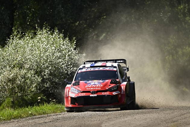 LKS 20260801 Sebastien Ogier of France during the special stage Leustu 1 at the WRC, Motorsport Rallye, WM Rally Finland in Jyväskylä, Finland on August 1, 2026. - RONI REKOMAA Jyväskylä Finland qZWSAMWi1zk  Copyright: xRonixRekomaax qZWSAMWi1zk