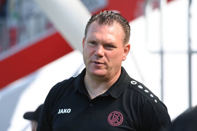 Coach Uwe KOSCHINAT RWE Portrait, Portrait, Cropped Single Image, Single Subject, Soccer 1st Bundesliga, Friendly Match, Test Match, Bayer Leverkusen vs. Rot-Weiss Essen on August 1, 2026, in Leverkusen, Germany. DFL regulations prohibit any use of photographs as image sequences and or quasi-video.