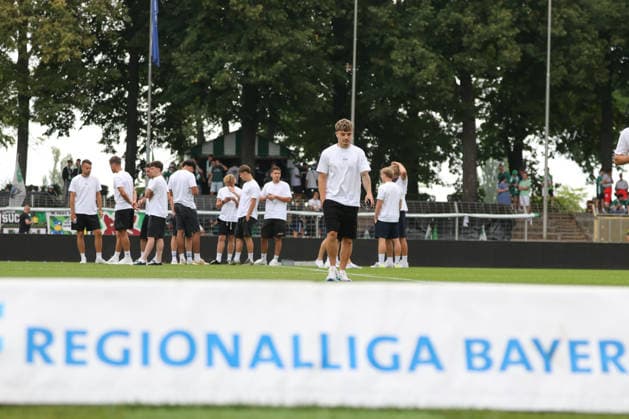 August 1, 2026, Men s, Soccer, 2026–2027 season, Bavarian Regional League, Matchday 2: 1 FC Schweinfurt 1905 vs. TSV 1860 Munich. TSV 1860 Munich players on the field at the Schweinfurt Riedel Bau Arena in Sachs Stadio, Bavaria, Lower Franconia, Germany