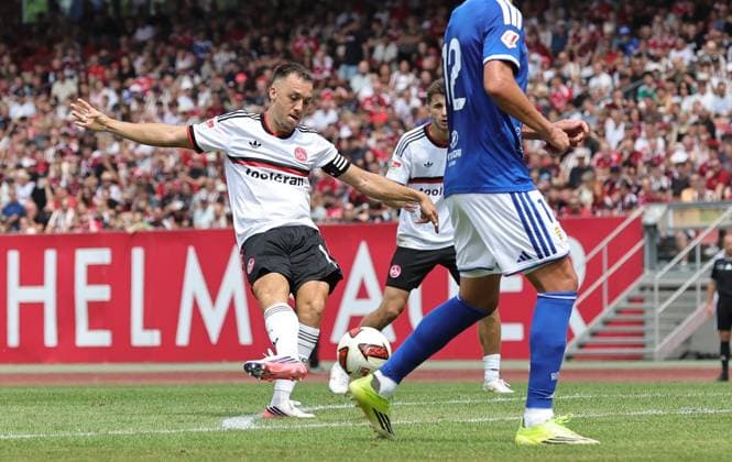 August 1, 2026 Soccer Season 2026–2027 Exhibition Match Friendly Match Preseason Match 1 FC Nürnberg Nuremberg FCN Club Real Oviedo Sports Photo Zink DaMa xdaxmax Julian Justvan 10, 1 FC Nuremberg FCN taking a shot on goal