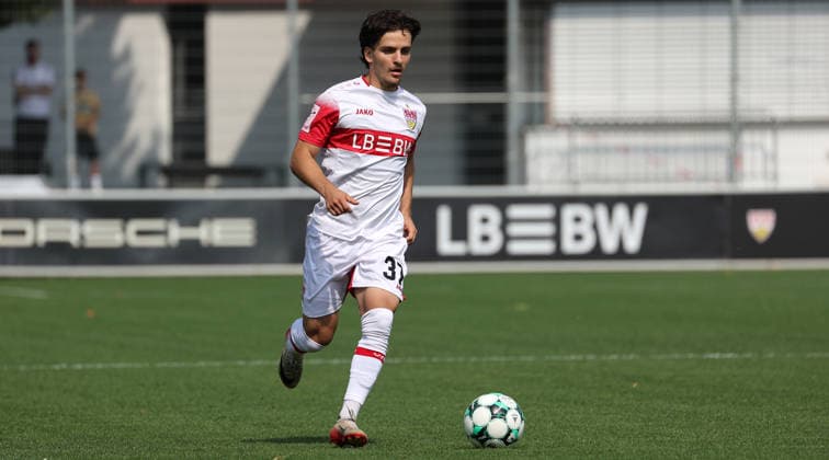 August 1, 2026, Germany, Stuttgart, Soccer: VfB Stuttgart II vs. FC Astoria Walldorf, David Preu (VfB)