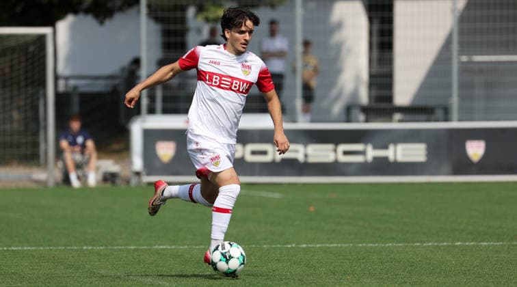 August 1, 2026, Germany, Stuttgart, Soccer: VfB Stuttgart II vs. FC Astoria Walldorf, David Preu (VfB)