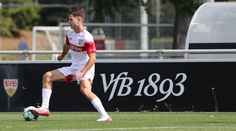 August 1, 2026, Germany, Stuttgart, Soccer: VfB Stuttgart II vs. FC Astoria Walldorf, Antonijo Janjic (VfB)