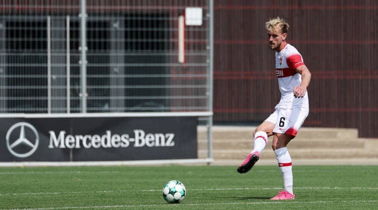 August 1, 2026, Germany, Stuttgart, Soccer: VfB Stuttgart II vs. FC Astoria Walldorf, Alexander Groiß (VfB)