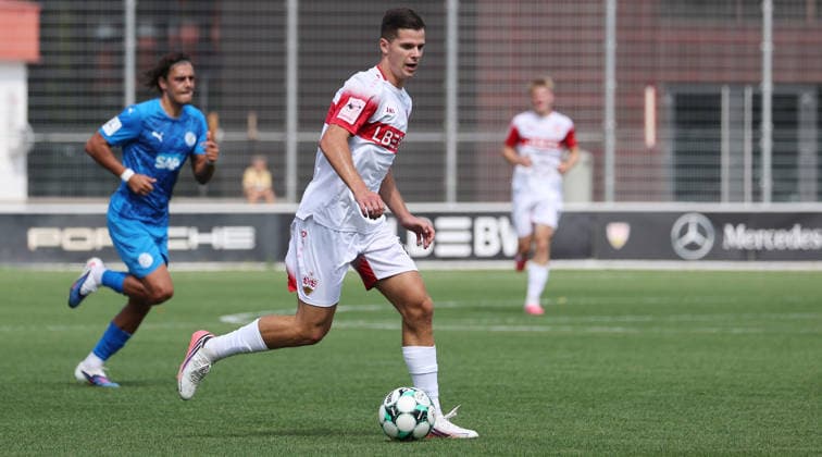 August 1, 2026, Germany, Stuttgart, Soccer: VfB Stuttgart II vs. FC Astoria Walldorf, Antonijo Janjic (VfB)