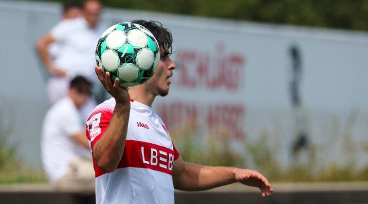 August 1, 2026, Germany, Stuttgart, Soccer: VfB Stuttgart II vs. FC Astoria Walldorf, David Preu (VfB)