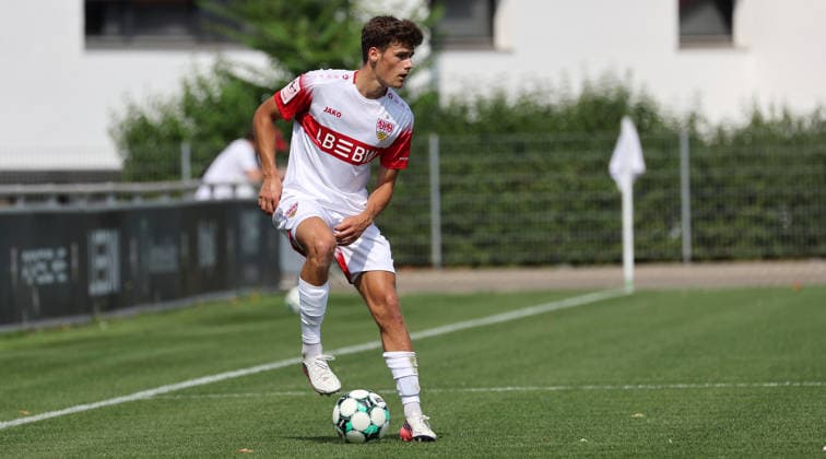 August 1, 2026, Germany, Stuttgart, Soccer: VfB Stuttgart II vs. FC Astoria Walldorf, Lauri Lukas Penna (VfB)