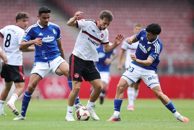 August 1, 2026 Soccer Season 2026–2027 Exhibition Match Friendly Match Preseason Match 1. FC Nürnberg Nuremberg FCN Club Real Oviedo Sports Photo Zink DaMa xdaxmax Didi Lachhab 5, Real Oviedo Adam Markhiev 6, 1 FC Nuremberg FCN Rodriganez Gonzalez 23, Real Oviedo