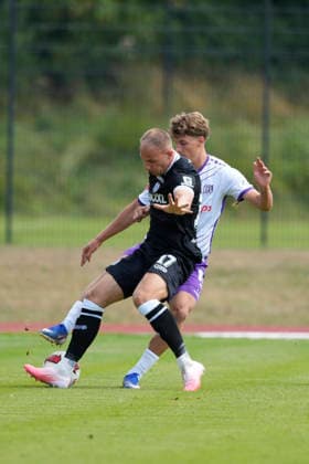 August 1, 2026, BW Schinkel Sports Field, Osnabrück, GER, 2nd and 3rd Divisions, Friendly Match: SV Meppen vs. VfL Osnabrück, Jannic Ehlers SV Meppen 17 DFL REGULATIONS PROHIBIT ANY USE OF PHOTOGRAPHS AS IMAGE SEQUENCES AND OR QUASI-VIDEO Osnabrück Lower Saxony Netherlands BW Schinkel Sports Field