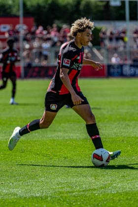 Friendly Match: Bayer 04 Leverkusen vs. Rot Weiss Essen, on August 1, 2026, Ulrich Haberland Stadium, Leverkusen Montrell Culbreath Bayer 04 Leverkusen 42, Friendly Match: Bayer 04 Leverkusen vs. Rot Weiss Essen, August 1, 2026, Ulrich Haberland Stadium, Leverkusen Copyright: xBEAUTIFULxSPORTS Erlhofx