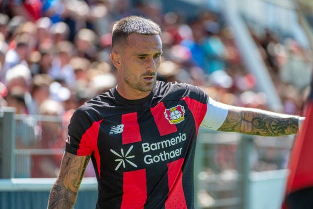 Friendly Match: Bayer 04 Leverkusen vs. Rot-Weiss Essen, August 1, 2026, Ulrich Haberland Stadium, Leverkusen; Aleix Garcia, Bayer 04 Leverkusen, 24; Friendly Match: Bayer 04 Leverkusen vs. Rot-Weiss Essen, August 1, 2026, Ulrich Haberland Stadium, Leverkusen Copyright: xBEAUTIFULxSPORTS Erlhofx