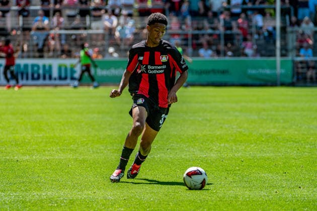 Friendly Match: Bayer 04 Leverkusen vs. Rot-Weiss Essen, August 1, 2026, Ulrich Haberland Stadium, Leverkusen; Nebe Domnic, Bayer 04 Leverkusen 31, Friendly Match: Bayer 04 Leverkusen vs. Rot-Weiss Essen, August 1, 2026, Ulrich Haberland Stadium, Leverkusen Copyright: xBEAUTIFULxSPORTS Erlhofx