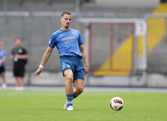 Andi Hoti, Eintracht Braunschweig Soccer, Men s Team, 2026–2027 Season, 2nd Bundesliga, Eintracht Stadium, Eintracht Braunschweig vs. RAAL La Louvière, Preseason, Friendly Match. DFL REGULATIONS PROHIBIT ANY USE OF PHOTOGRAPHS AS IMAGE SEQUENCES AND OR QUASI-VIDEO