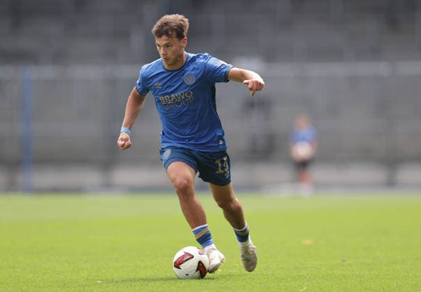 Max Marie Eintracht Braunschweig Soccer, Men s, 2026–2027 Season, 2. Bundesliga, Eintracht Stadium, Eintracht Braunschweig vs. RAAL La Louvière, preseason, friendly match. DFL REGULATIONS PROHIBIT ANY USE OF PHOTOGRAPHS AS IMAGE SEQUENCES AND OR QUASI-VIDEO