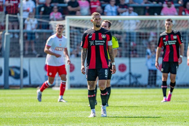 Friendly Match: Bayer 04 Leverkusen vs. Rot-Weiss Essen, August 1, 2026, Ulrich Haberland Stadium, Leverkusen; Robert Andrich, Bayer 04 Leverkusen 8; Friendly Match: Bayer 04 Leverkusen vs. Rot-Weiss Essen, August 1, 2026, Ulrich Haberland Stadium, Leverkusen Copyright: xBEAUTIFULxSPORTS Erlhofx