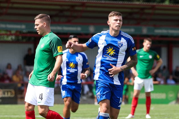 August 1, 2026, Soccer, Men s, Regionalliga Nord, Matchday 1, HSC Hannover vs. BSV Kickers Emden: Celebration of the 0–1 goal by Luc Ihorst (No. 14, BSV Kickers Emden)