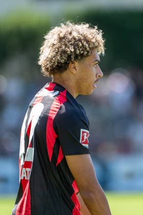 Friendly Match: Bayer 04 Leverkusen vs. Rot Weiss Essen, on August 1, 2026, Ulrich Haberland Stadium, Leverkusen Montrell Culbreath Bayer 04 Leverkusen 42, Friendly Match: Bayer 04 Leverkusen vs. Rot Weiss Essen, August 1, 2026, Ulrich Haberland Stadium, Leverkusen Copyright: xBEAUTIFULxSPORTS Erlhofx